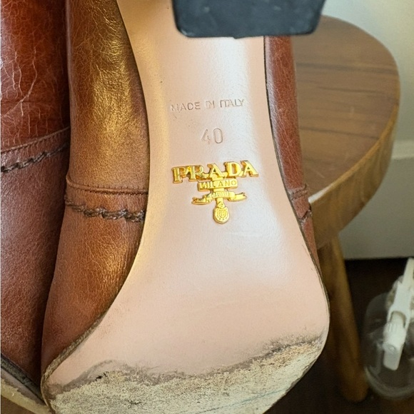 Prada Leather Tall Leather Boots, Size EU 40 - Picture 11 of 12